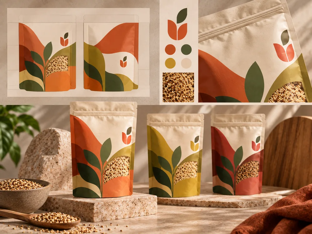 Alimentos en tres variedades — El grafismo aplicado