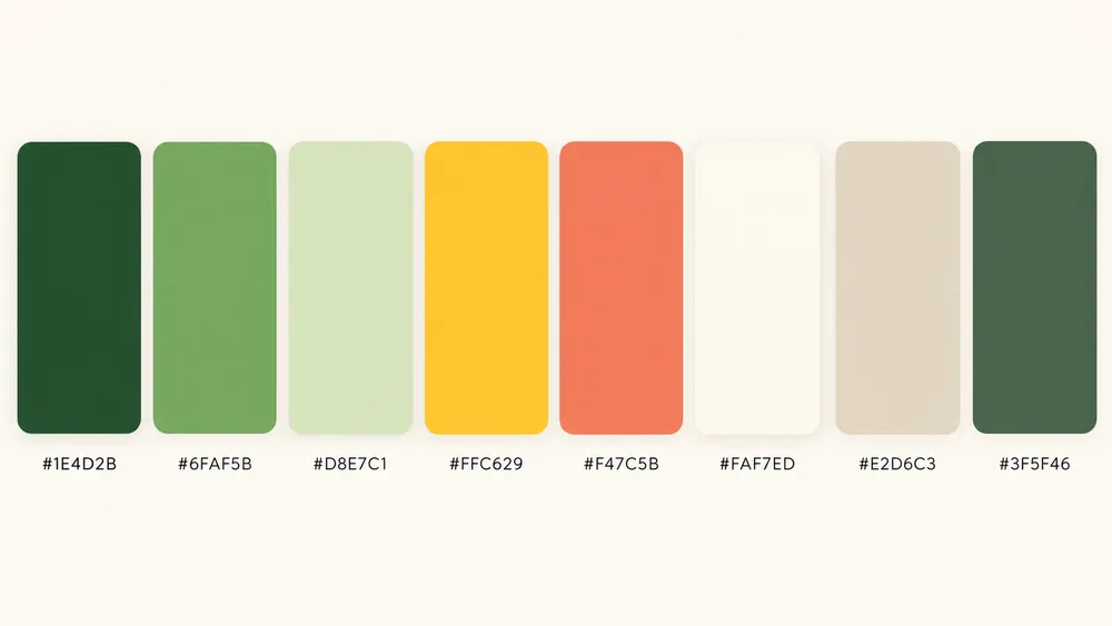 Bebida en tres sabores — Paleta de color